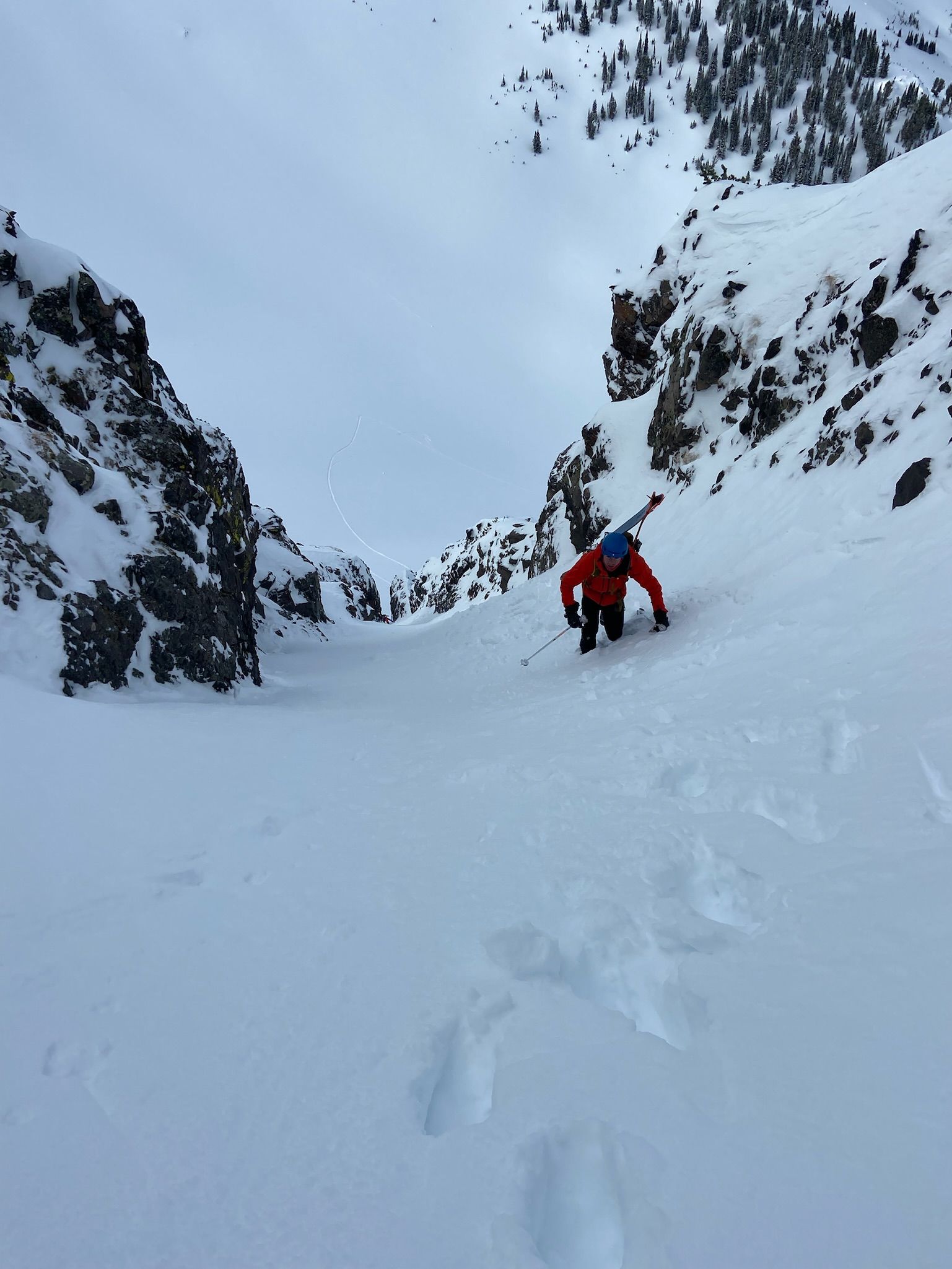 Hyalite Ice: Twin Falls Climb + Pinner Couloir Ski Tour