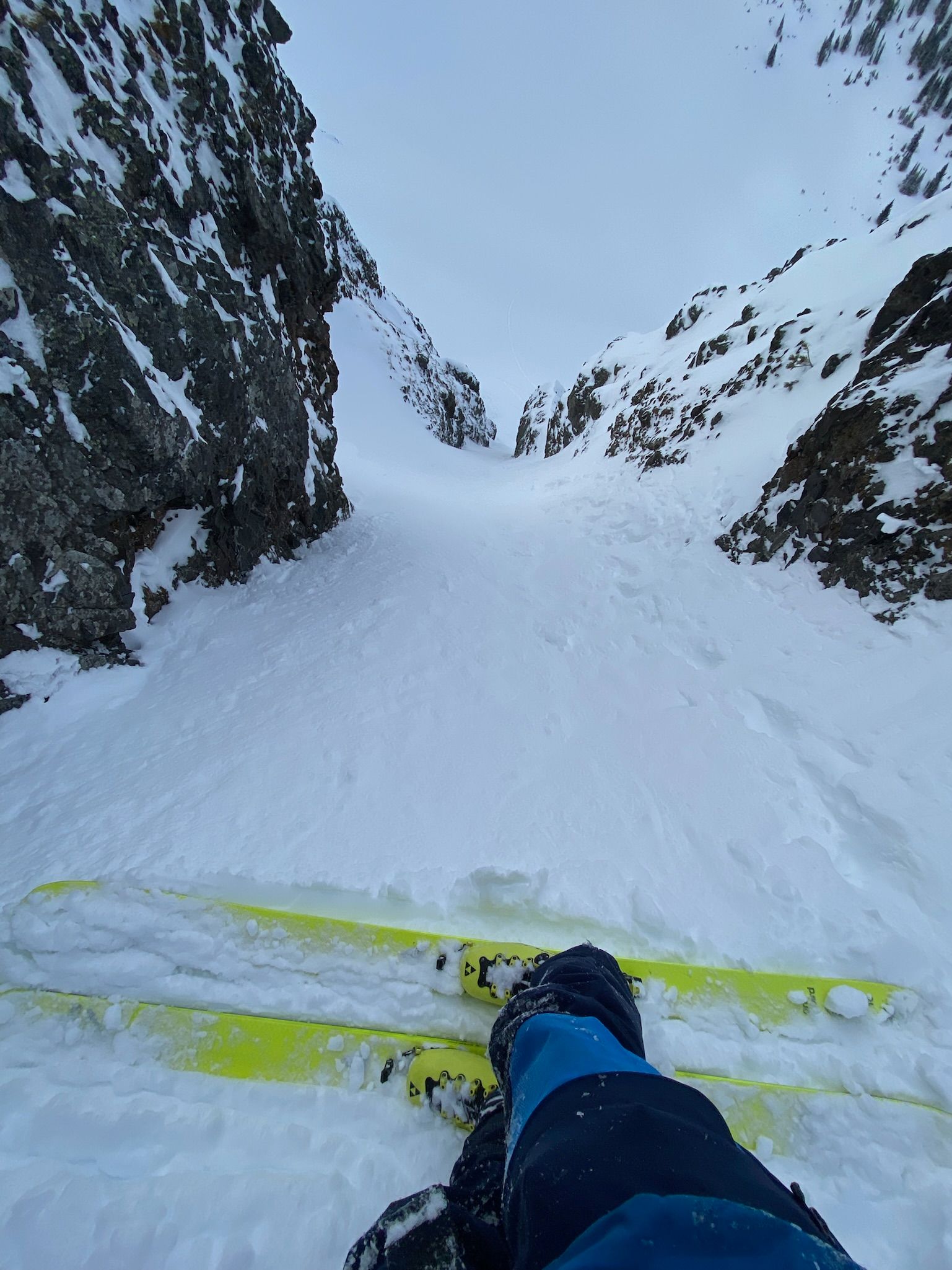 Hyalite Ice: Twin Falls Climb + Pinner Couloir Ski Tour