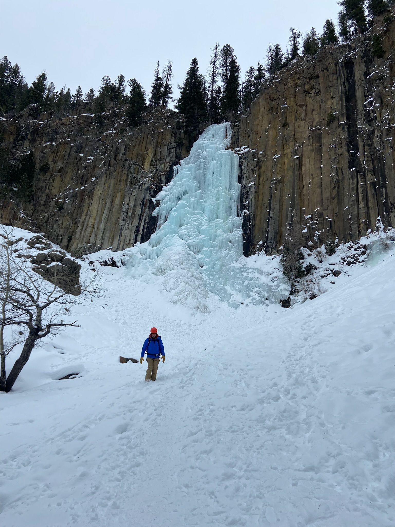 Hyalite Ice: Twin Falls Climb + Pinner Couloir Ski Tour