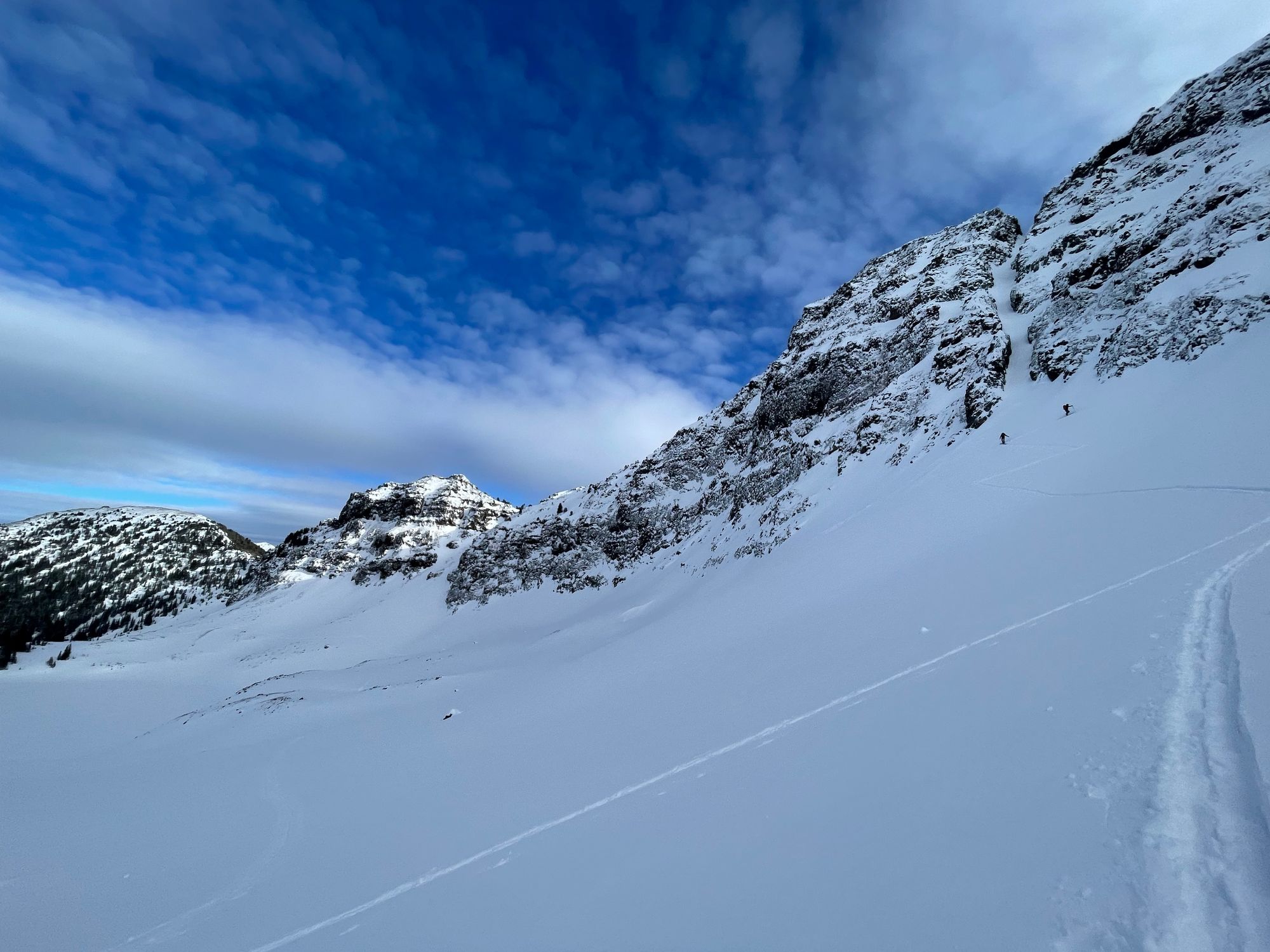 Hyalite Ice: Twin Falls Climb + Pinner Couloir Ski Tour