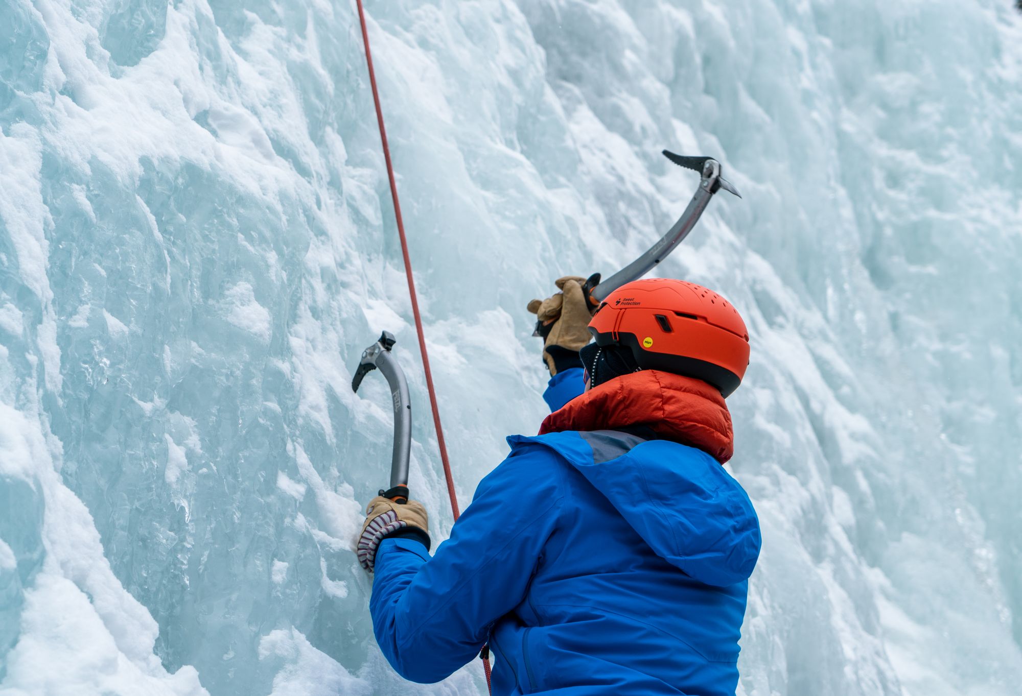 Hyalite Ice: Twin Falls Climb + Pinner Couloir Ski Tour