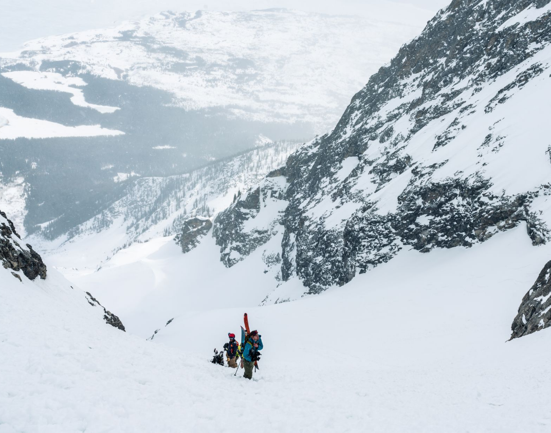 Hyalite Ice: Twin Falls Climb + Pinner Couloir Ski Tour