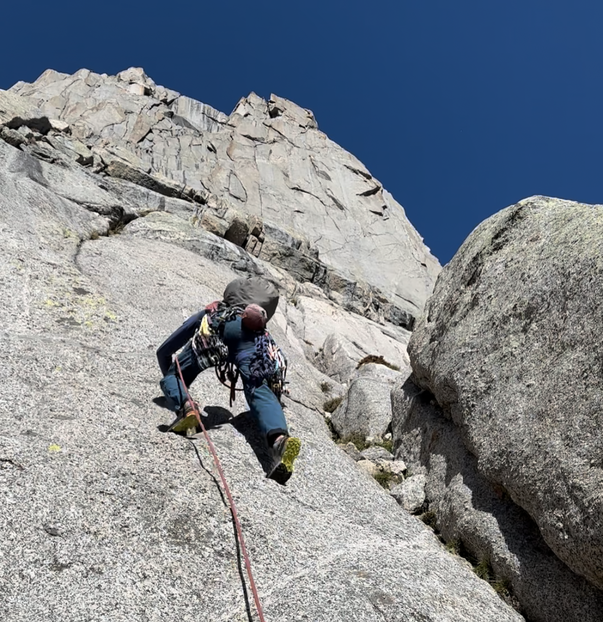 Pingora via East Face, Left-Side Cracks (5.7; 11 pitches)