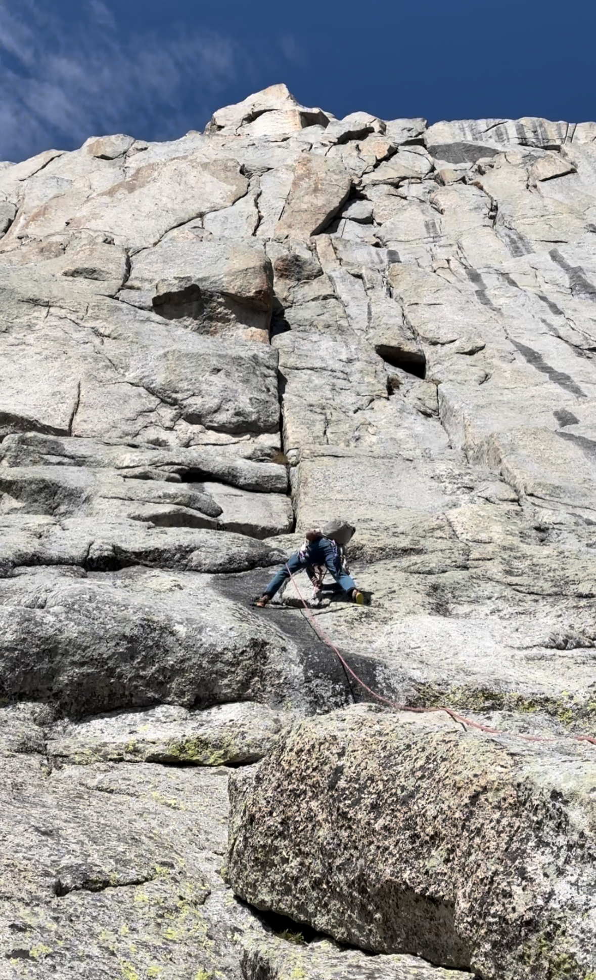 Pingora via East Face, Left-Side Cracks (5.7; 11 pitches)