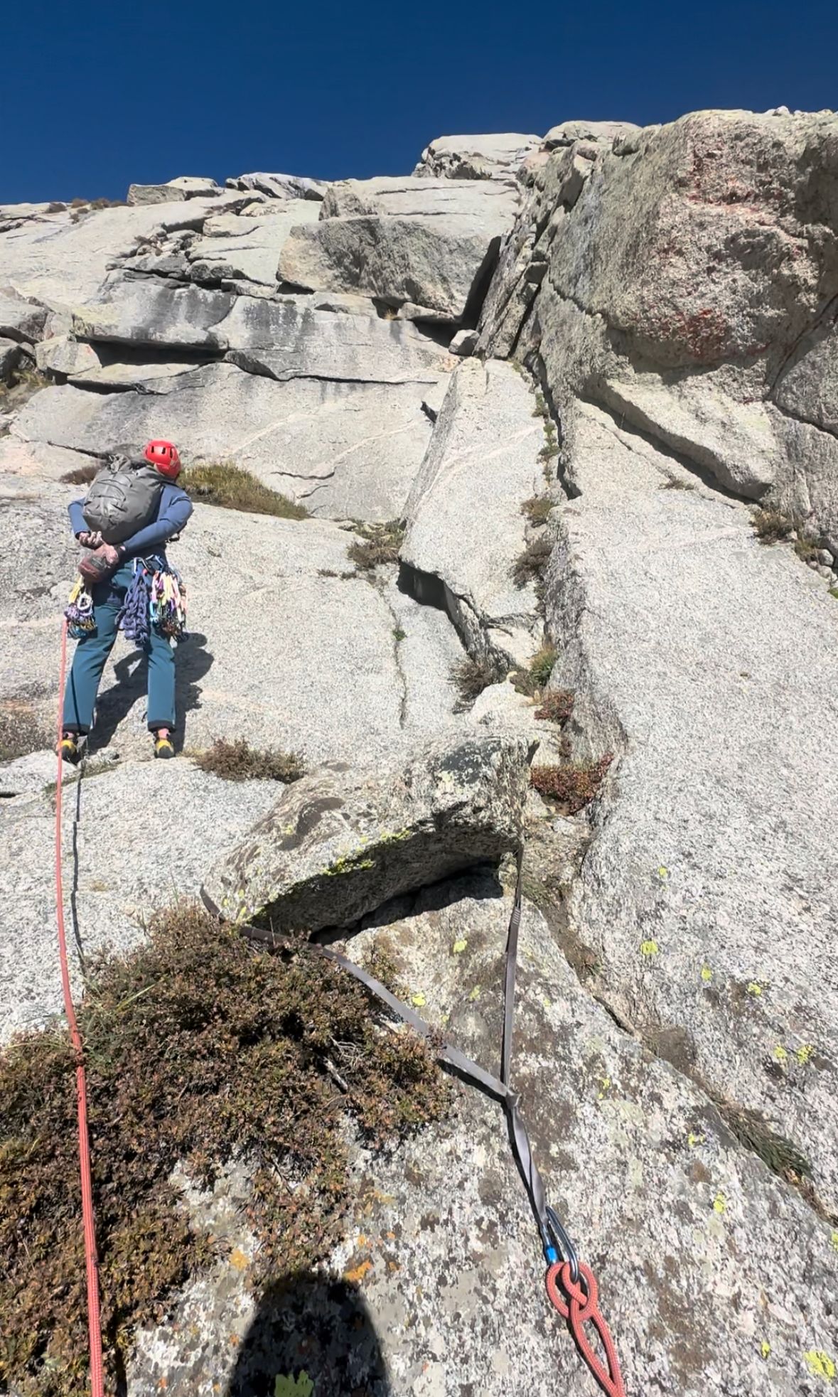 Pingora via East Face, Left-Side Cracks (5.7; 11 pitches)