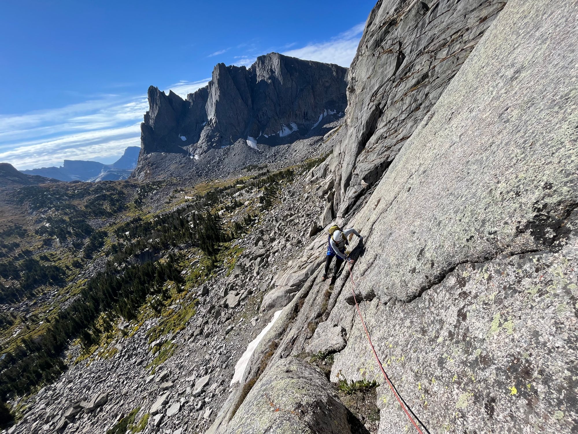 Pingora via East Face, Left-Side Cracks (5.7; 11 pitches)